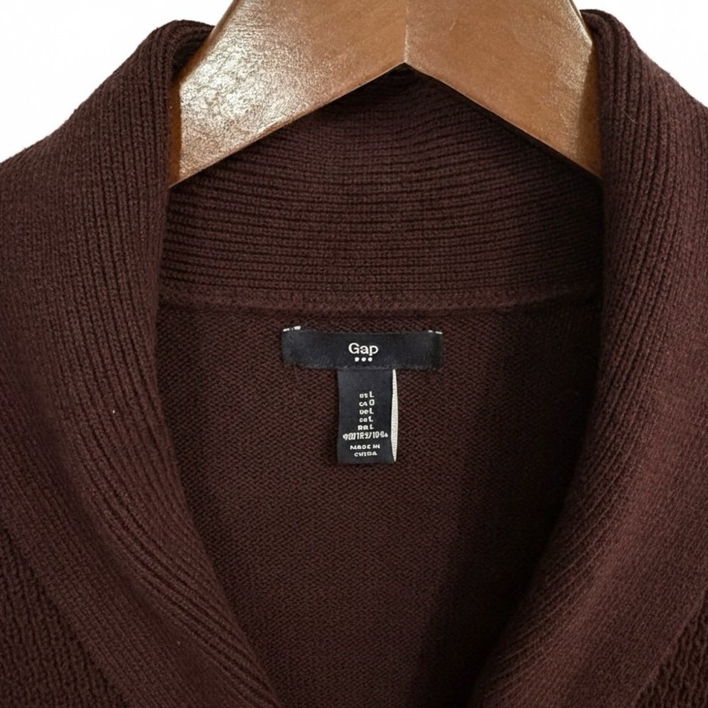 🔴 GAP Men's Large Burgundy Cardigan - Grandpa Core Academia Style - Picture 2 of 7